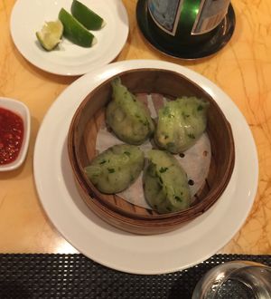 vegan Jade dumplings are wonderful at Wynn Hotel - Red 8 in Las Vegas