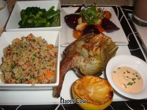 vegetable plate at Wynn Encore Hotel - Society Cafe in Las Vegas