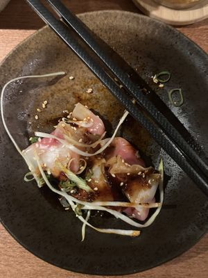 Red beer wontons (half eaten before I remembered to take the photo!)  at Shisomen in Berlin