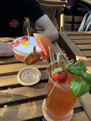 Only got a picture of the cocktails, but they’re very pretty!  at Shisomen in Berlin
