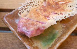 Beet root gyoza at Shisomen in Berlin