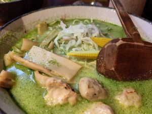 The one with cream cheese. A bit strange... Next time I'll have another one. at Shisomen in Berlin