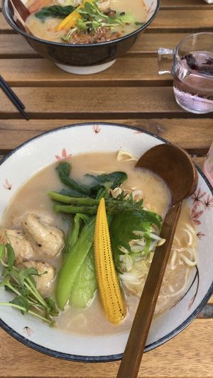 Miso ramen mit vegan chicken   at Shisomen in Berlin