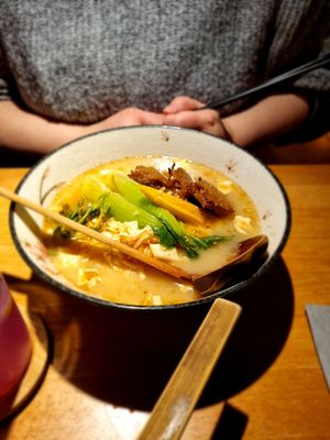 Vegan tonkatsu ramen 🍜 at Shisomen in Berlin