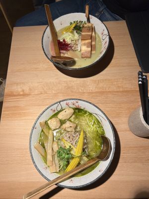 Green cheese und matcha ramen   at Shisomen in Berlin
