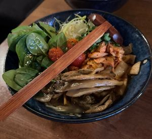 Ramen with oyster mushrooms  at Shisomen in Berlin