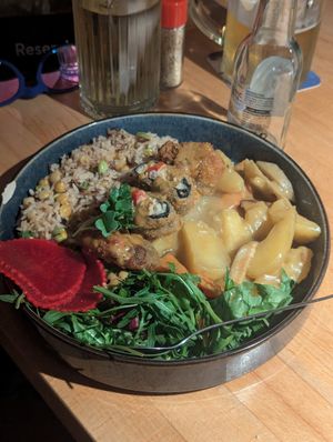 The special (not a ramen!) - battered enoki mushrooms were divine at Shisomen in Berlin