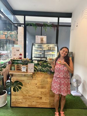 Definitely visit Veganissimo for heavenly tasting sweets and have the pleasure to meet Victoria! at Veganissimo - Maybe closed in Koh Samui