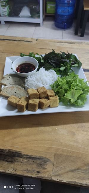 Bún Dau (So delicious 🤤) at Quan Chay Buffet Lac Tam Vegan in Hue