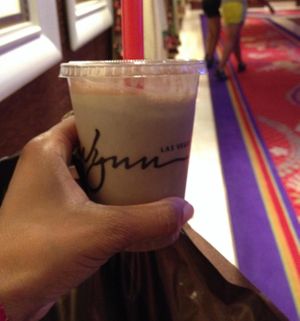 Yummy vegan chocolate shake at Wynn Hotel - Zoozacrackers Deli in Las Vegas