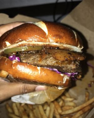 Bacon burger   at Native Foods in Boulder