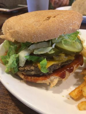 Great Big Mac burger...the perfect meal before heading into Rocky Mountain National Park! at Native Foods in Boulder