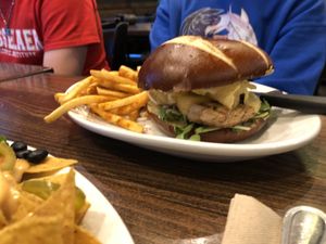 Crazy grilled chicken sandwich combo  at Native Foods in Boulder