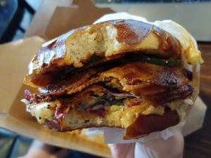 BBQ Brisket Burger : Really good, definitely a favorite at Native Foods in Boulder