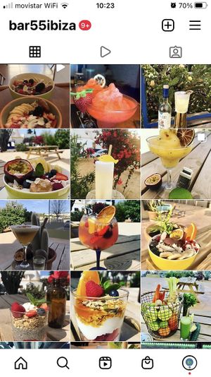 Drinks&food  at Bar55 in Ibiza