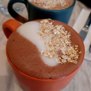 Hot chocolate with oats at Holy Llama - Sintagma in Athens
