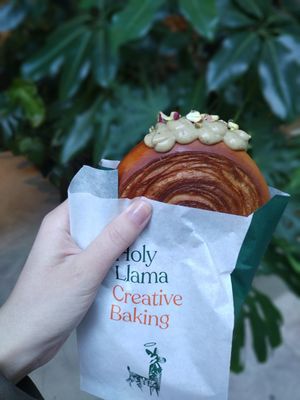 "Croissant" (it has a pistachio filling) at Holy Llama - Sintagma in Athens