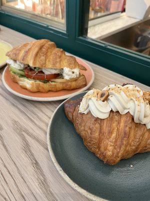 Croissant sandwich was also good. So was the mushroom pie (not pictured) for a savory option.   at Holy Llama - Sintagma in Athens