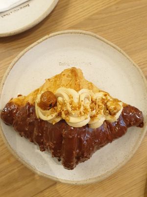 Ferrero Rocher Croissant €5.00 at Holy Llama - Sintagma in Athens