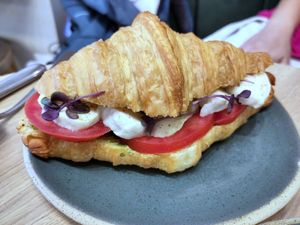 Caprese croissant at Holy Llama - Sintagma in Athens