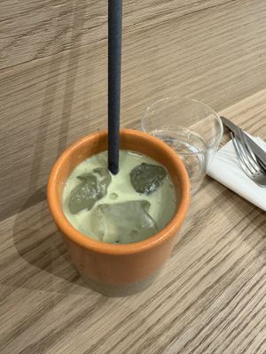 Iced matcha latte  at Holy Llama - Sintagma in Athens