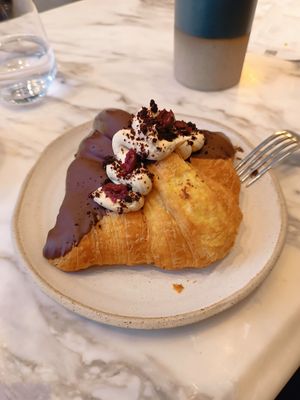 Chocolate croissant at Holy Llama - Sintagma in Athens