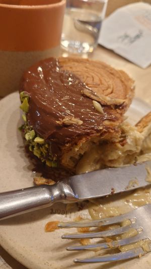 Wonder wheel with a lot of pistachio cream! at Holy Llama - Sintagma in Athens