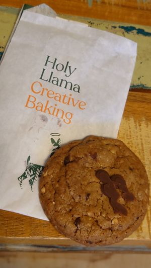 Choc chip cookie - delicious!!! at Holy Llama - Sintagma in Athens