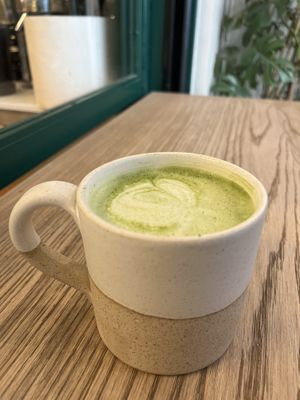 Matcha latte - a bit pricey but very good!  at Holy Llama - Sintagma in Athens