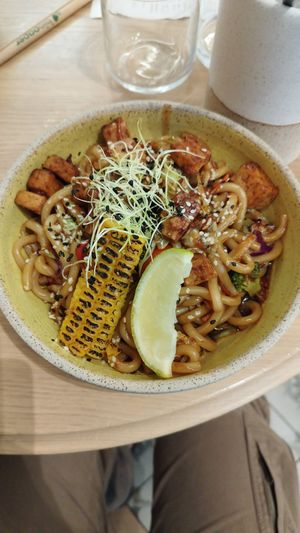 Udon noodles at Holy Llama - Sintagma in Athens