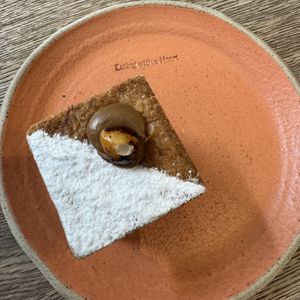 Pastry with a Nutella style filling   at Holy Llama - Sintagma in Athens