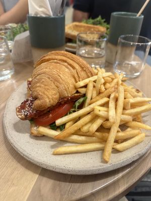 Steak croissant meal  at Holy Llama - Sintagma in Athens