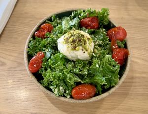 Kale burrata salad  at Holy Llama - Sintagma in Athens