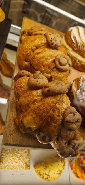 Crookie (a cookie and a croissant together in unholy love) at Holy Llama - Sintagma in Athens