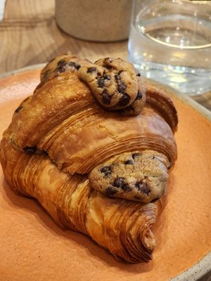 A 'crookie' (croissant crossed with cookie!) at Holy Llama - Sintagma in Athens