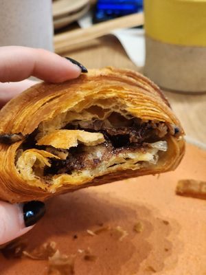'crookie' (croissant crossed with a cookie) at Holy Llama - Sintagma in Athens