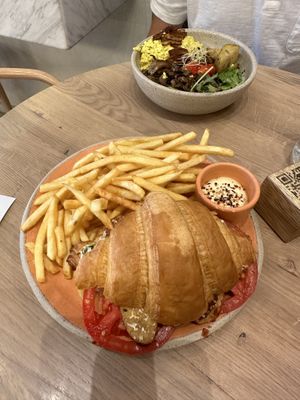 steak croissant (€10) - my recommendation!   at Holy Llama - Sintagma in Athens