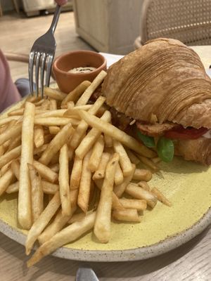 Steak croissant   at Holy Llama - Sintagma in Athens