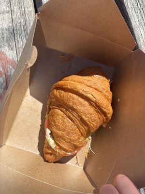 GREAT CROISSANT just not the filling  at Holy Llama - Sintagma in Athens