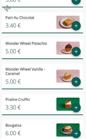 Excerpt of the pastry menu at Holy Llama - Sintagma in Athens