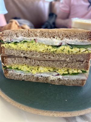 Egg salad sandwich  at Holy Llama - Sintagma in Athens