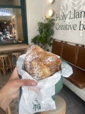 Vegan almond croissant   at Holy Llama - Sintagma in Athens
