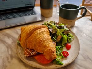 Steak croissant at Holy Llama - Sintagma in Athens