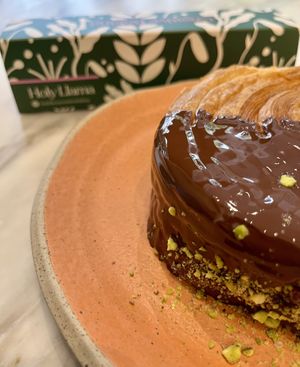 Pistachio Wheel and Box of Macaroons  at Holy Llama - Sintagma in Athens