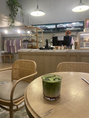 Iced strawberry matcha   at Holy Llama - Sintagma in Athens