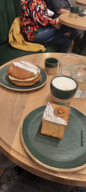 Bougatsa and praline cruffin at Holy Llama - Sintagma in Athens
