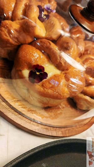 Brioche with cream at Holy Llama - Sintagma in Athens