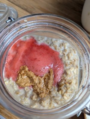 Delicious oatmeal at Vegan House in Nagodzice