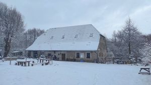Main building. Dining at Vegan House in Nagodzice