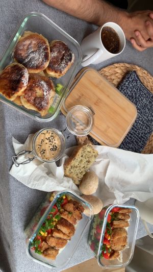 Breakfast with homemade bread  at Vegan House in Nagodzice